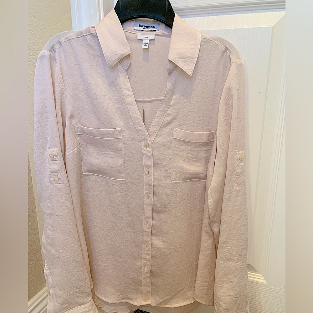 Express Slim Portofino Button Down Shirt Small